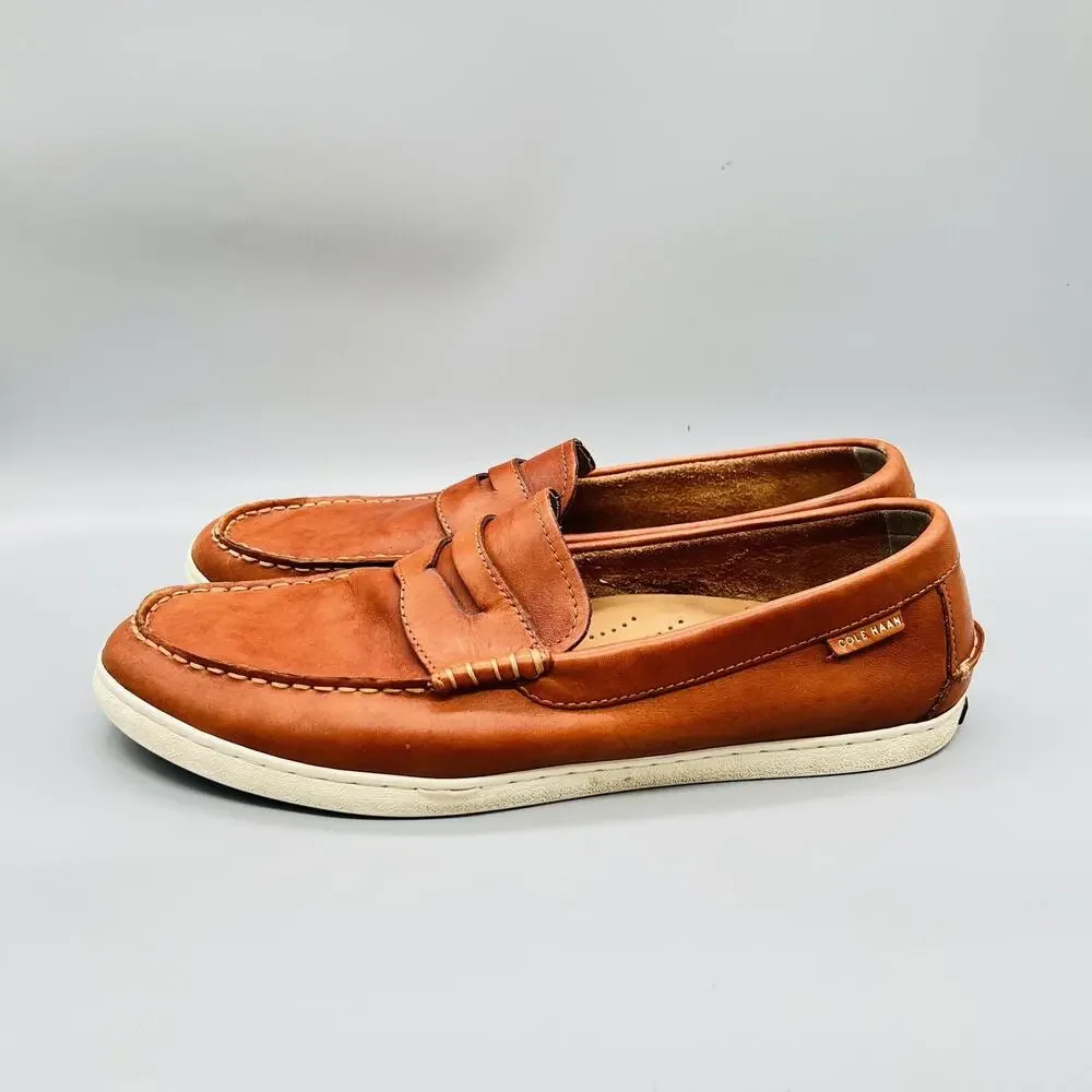 Cole Haan Shoes Mens 13 Brown Leather Penny Loafers Casual Sneakers Comfort